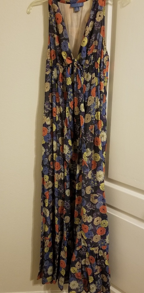 Anthropologie floral maxi dress